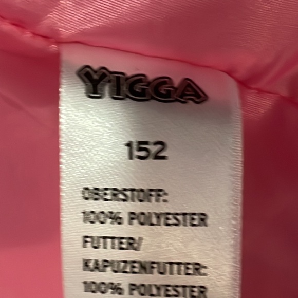 Yigga 152 girls jacket/ raincoat size 15 pink and black great condition - Picture 9 of 9